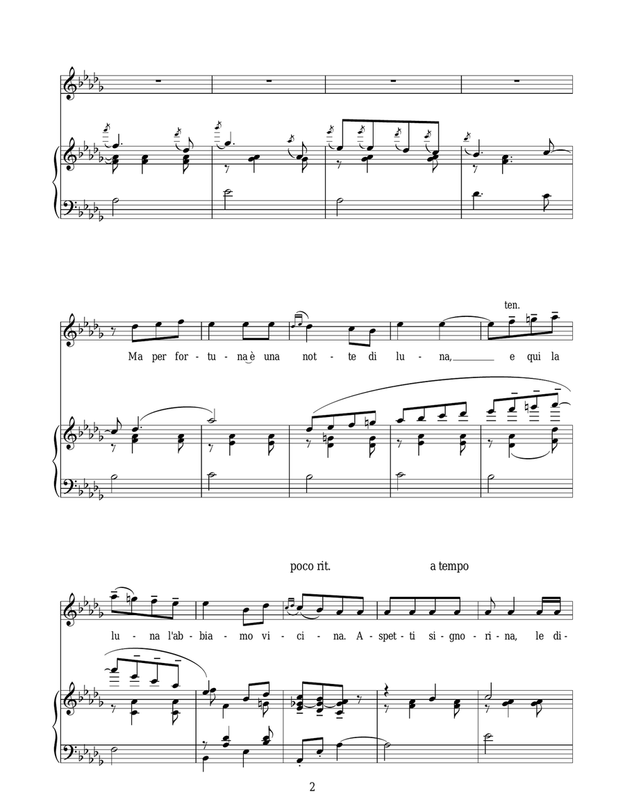 Che Gelida Manina Piano, Vocal scores gallery preview page 2
