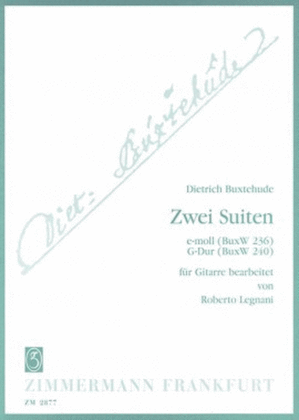 Book cover for 2 Suites E minor and D major BuxWV 236 und 240
