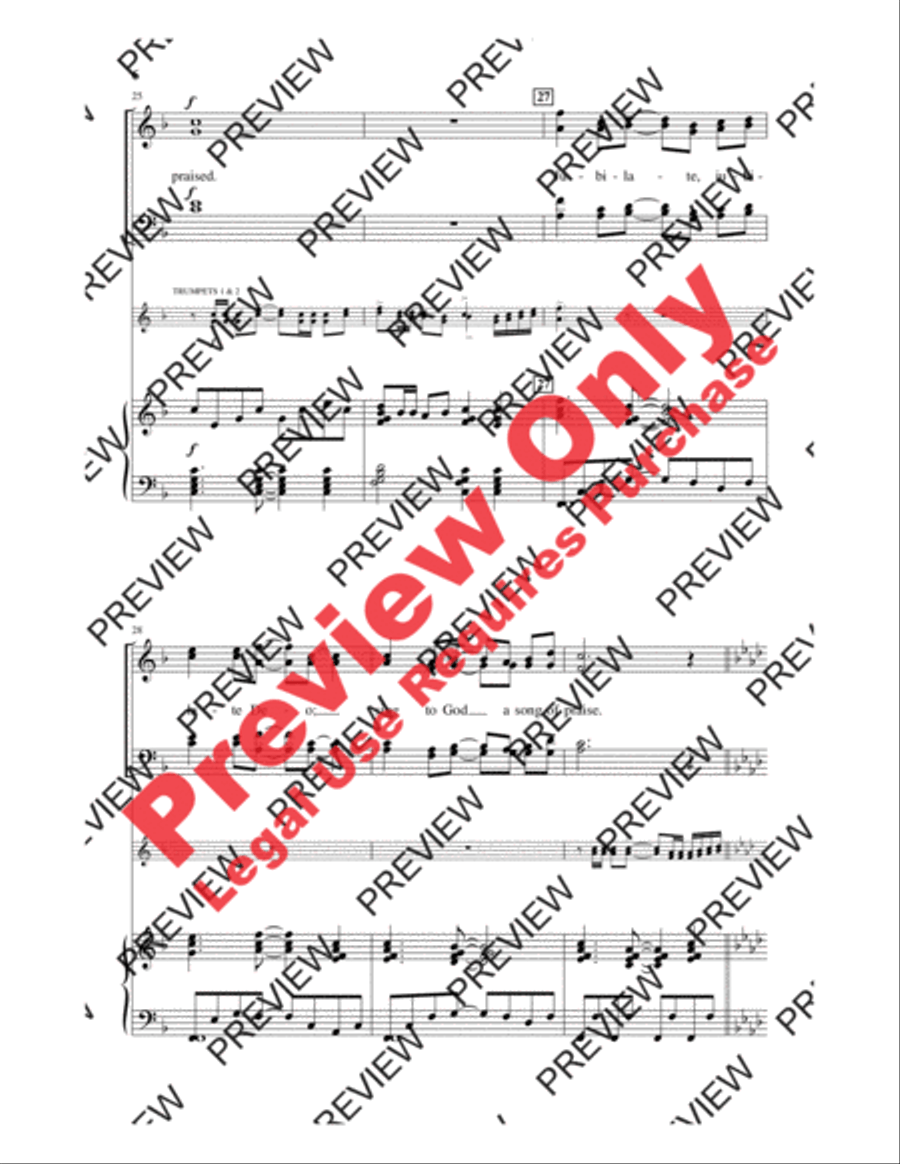 Jubilate Deo 4-Part scores gallery preview page 6