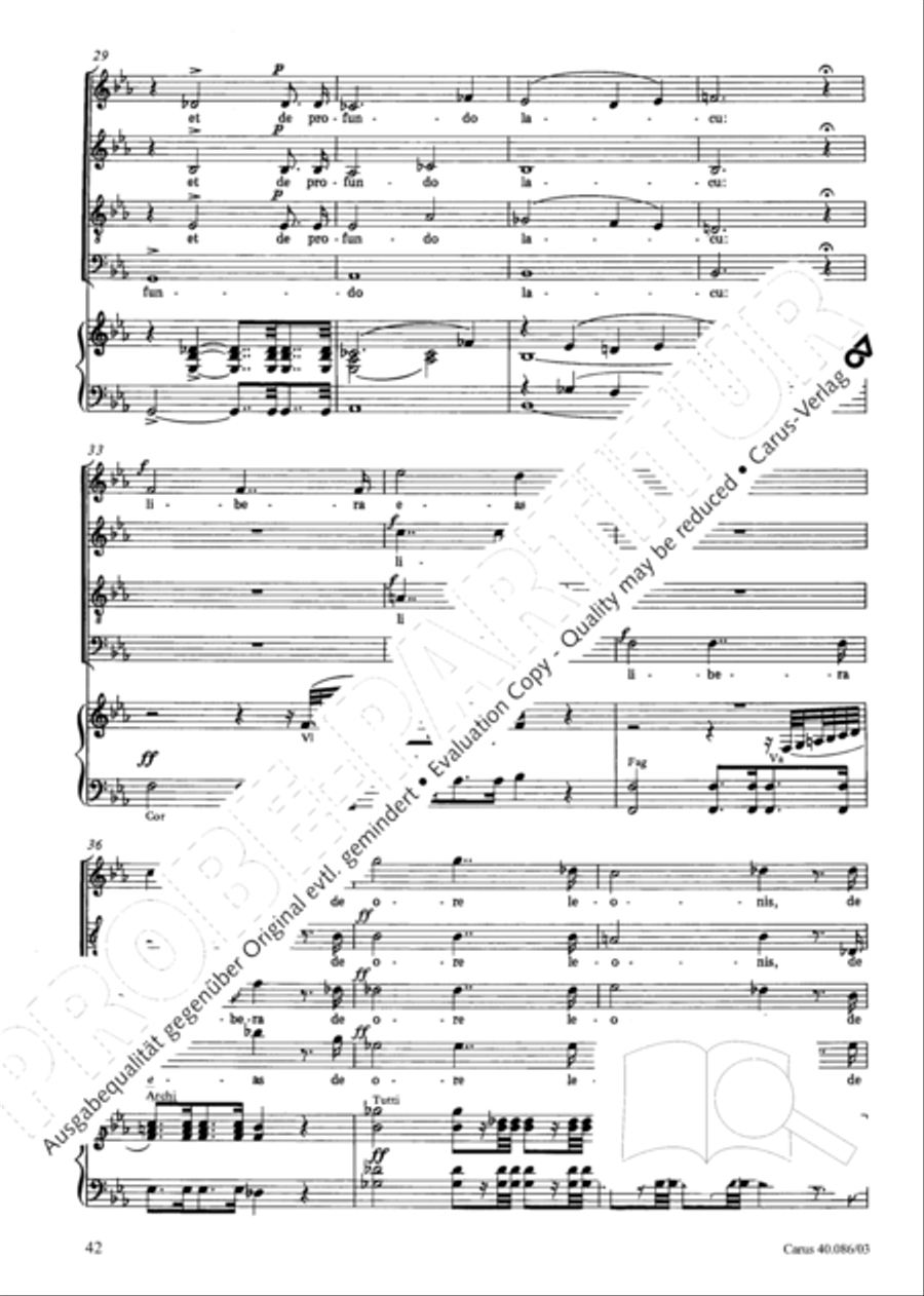 Requiem in C minor 4-Part scores gallery preview page 43