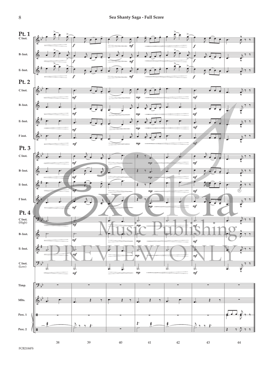 Sea Shanty Saga Sea Shanty Saga Concert Band scores gallery preview page 9