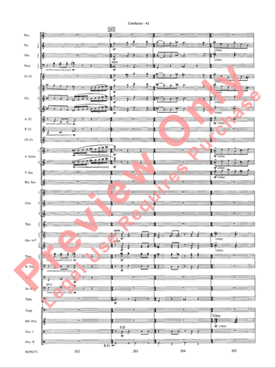 Variations on a Theme of Robert Schumann Concert Band scores gallery preview page 45