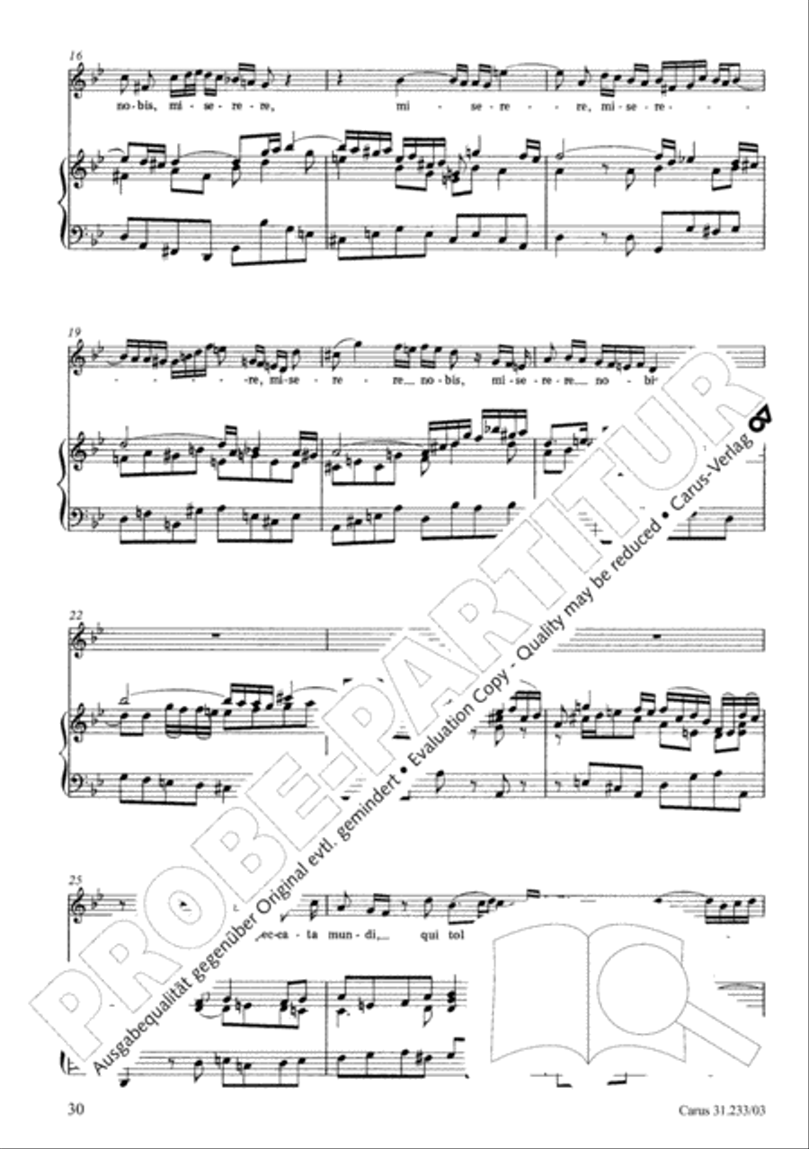 Mass in F major 4-Part scores gallery preview page 34