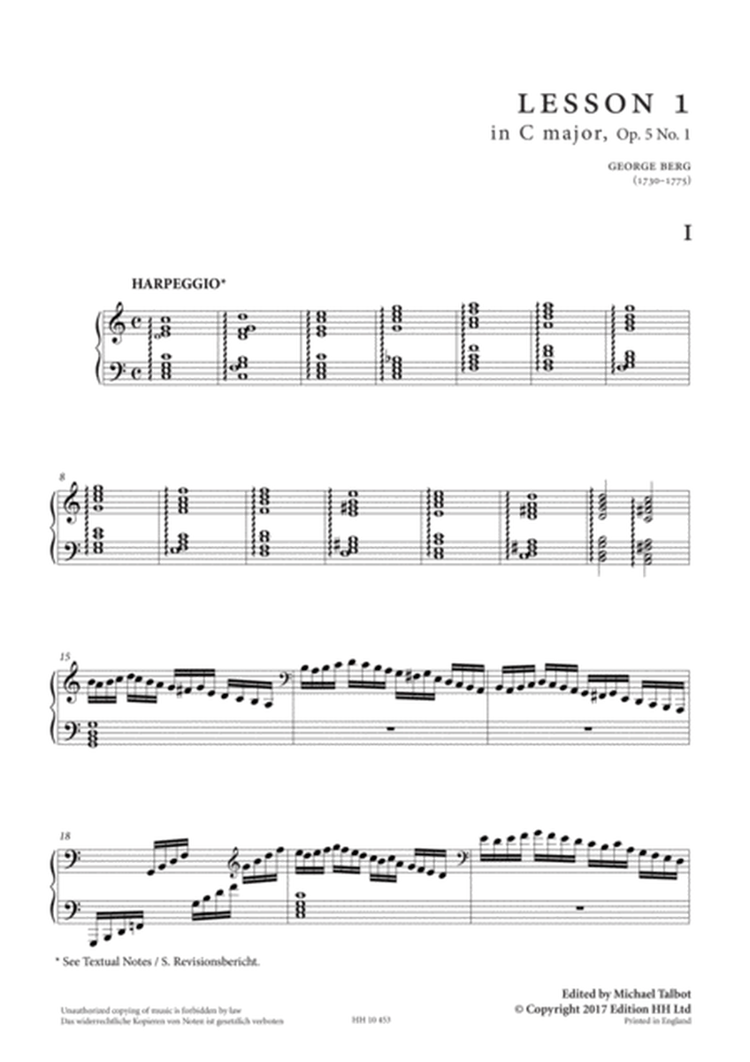 Eight Suites of Lessons Op. 5, vol. 1