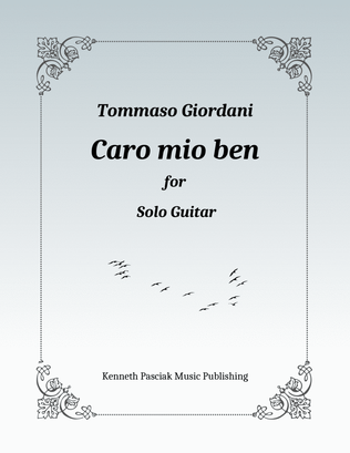 Caro mio ben (for Solo Guitar)