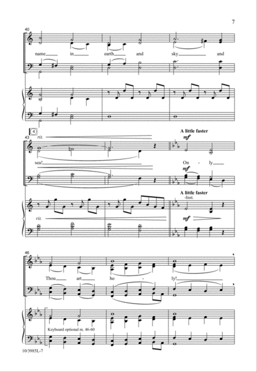 The Splendor of His Holiness 4-Part scores gallery preview page 7