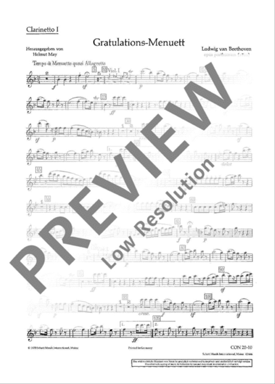 Gratulations-Menuett Orchestra scores gallery preview page 5