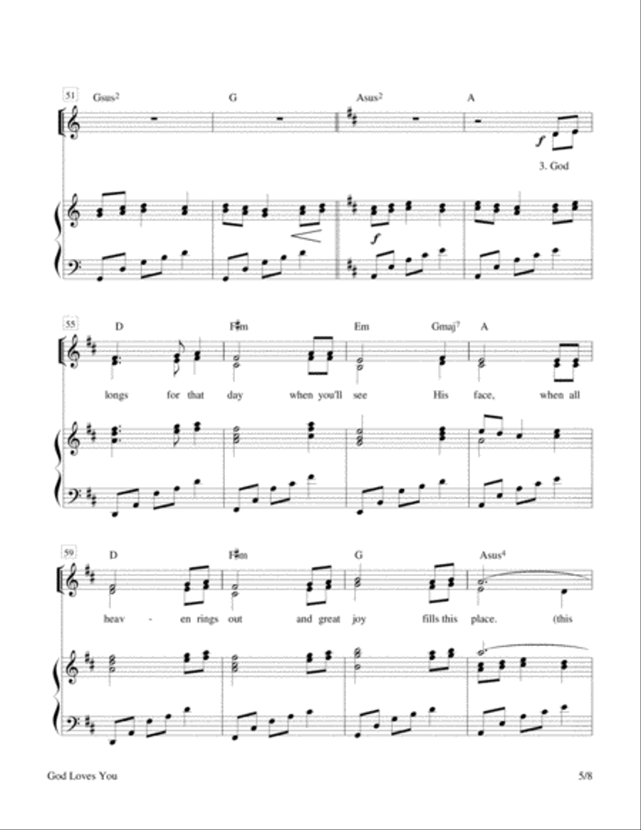 God Loves You (SA Duet, Low Voice) SA scores gallery preview page 5
