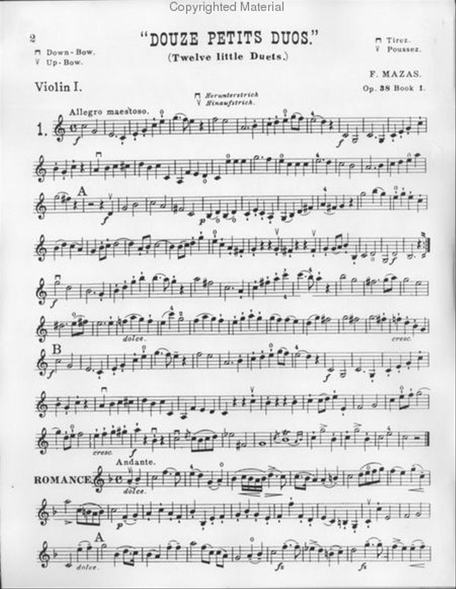 12 Little Duets Op. 38 - Book 1 (#s 1-6) String Duet scores gallery preview page 2