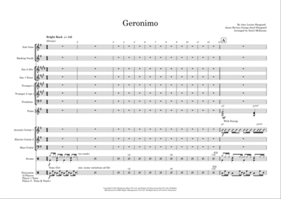 Geronimo Choir scores gallery preview page 1