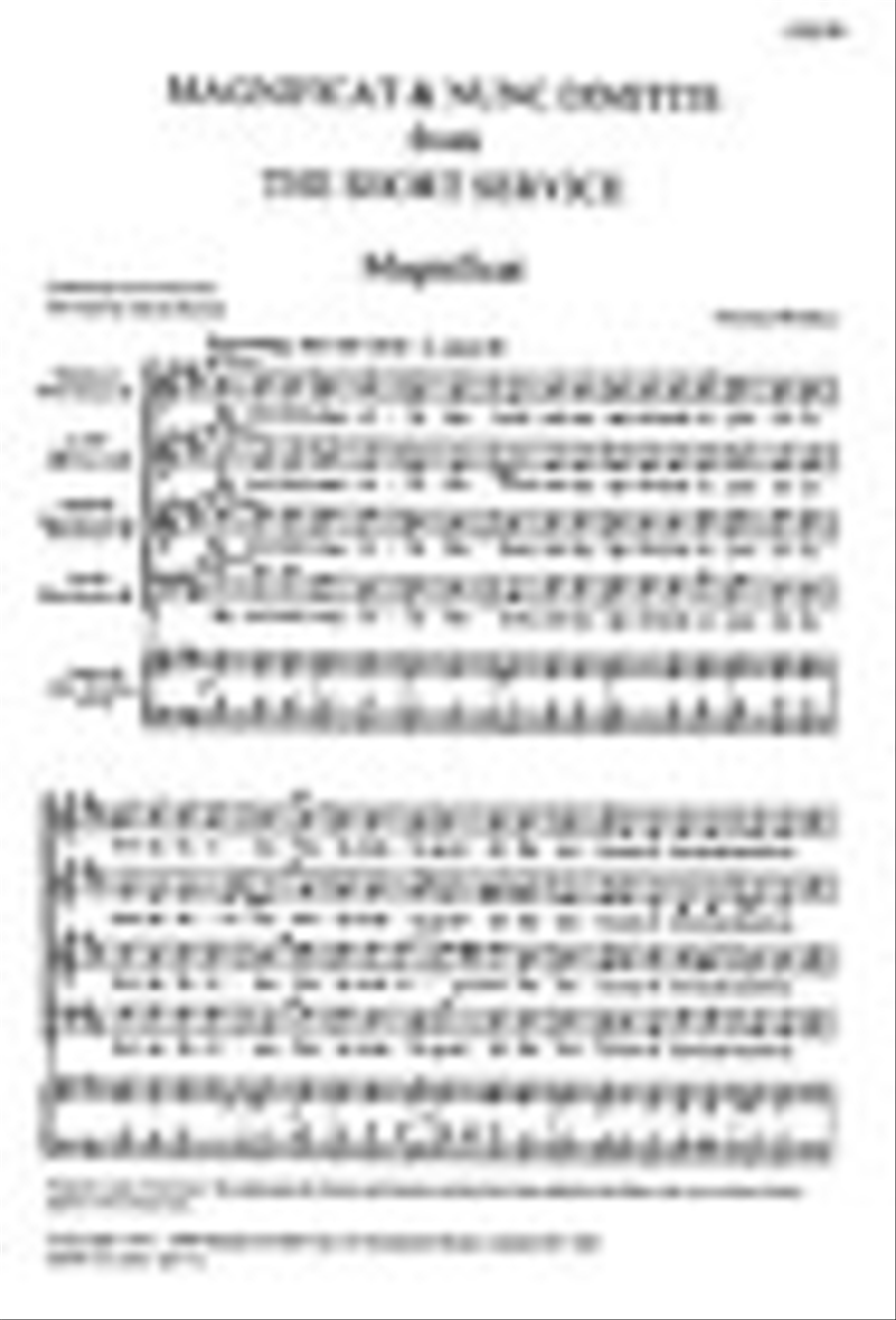 Magnificat and Nunc Dimittis (The Short Service) 4-Part scores gallery preview page 1