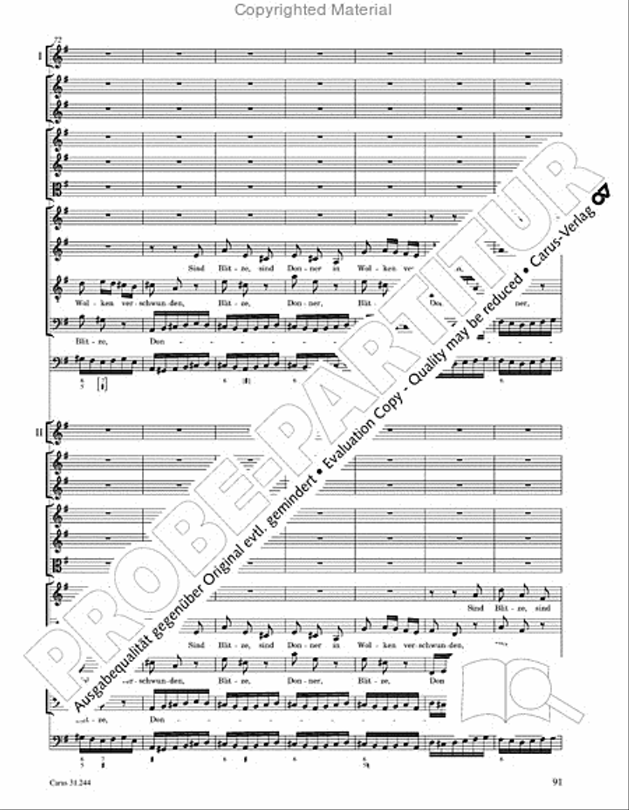 St. Matthew Passion (Matthaus-Passion) 4-Part scores gallery preview page 93
