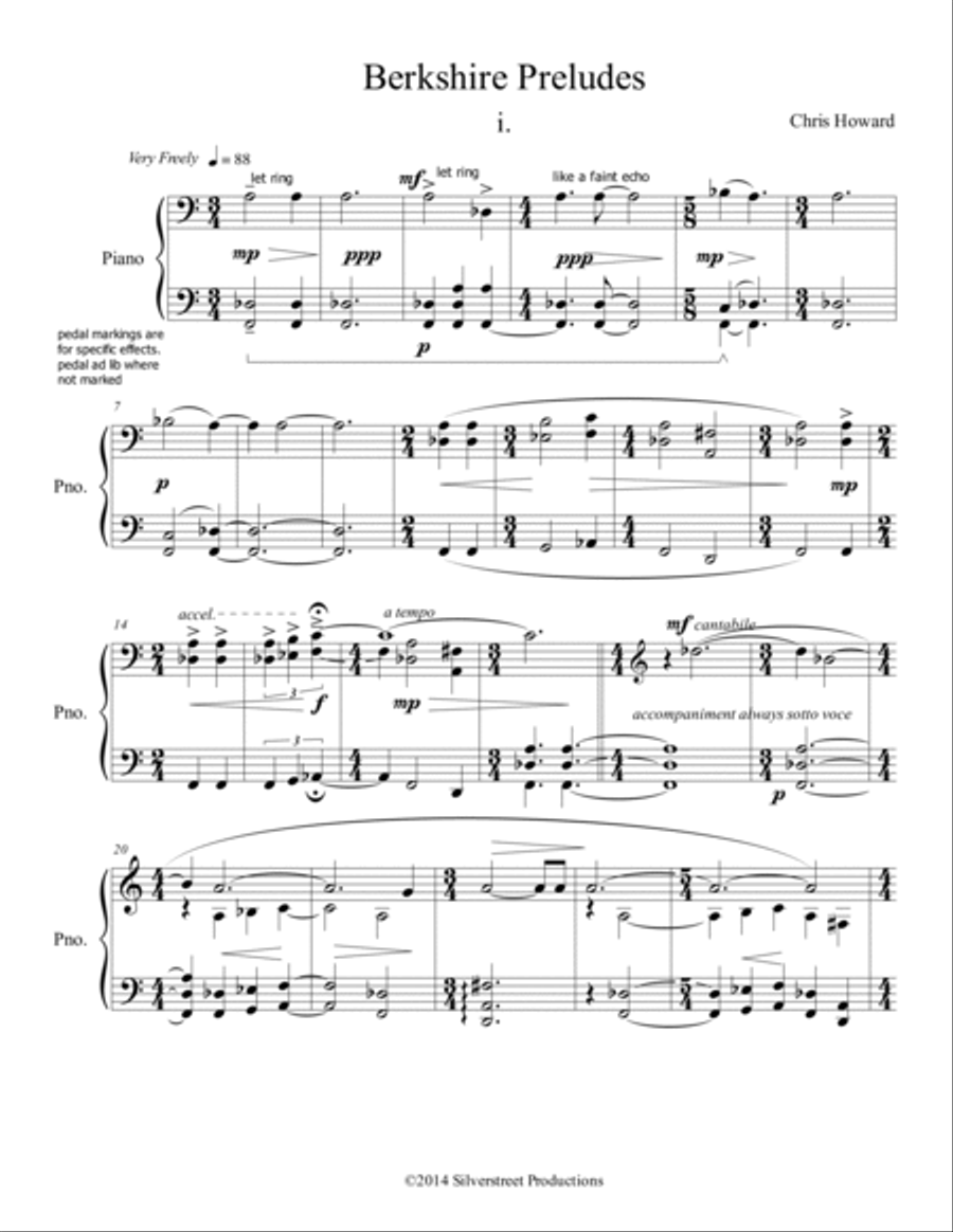 Berkshire Preludes Piano Solo scores gallery preview page 2