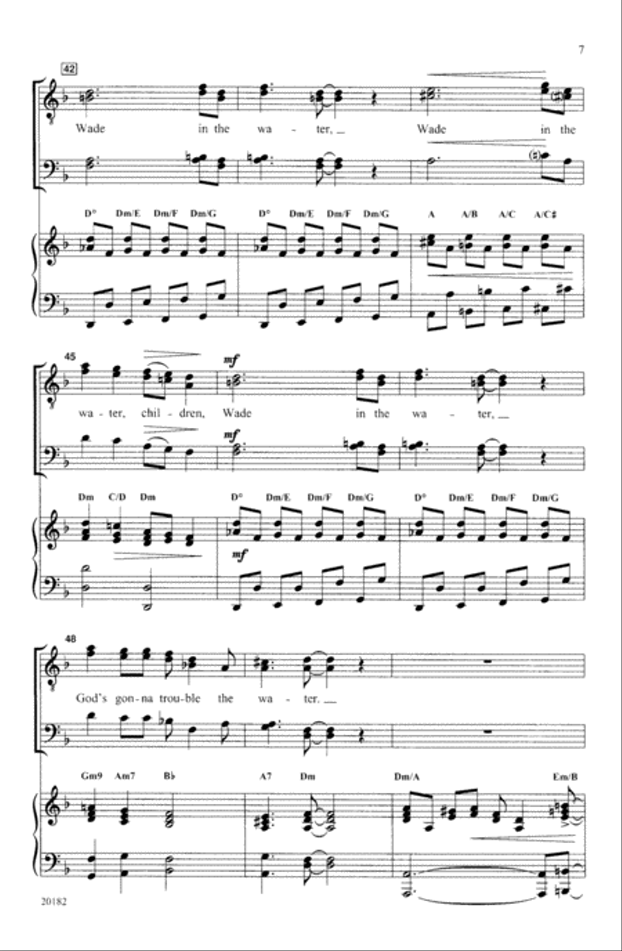 Wade in the Water Choir scores gallery preview page 6