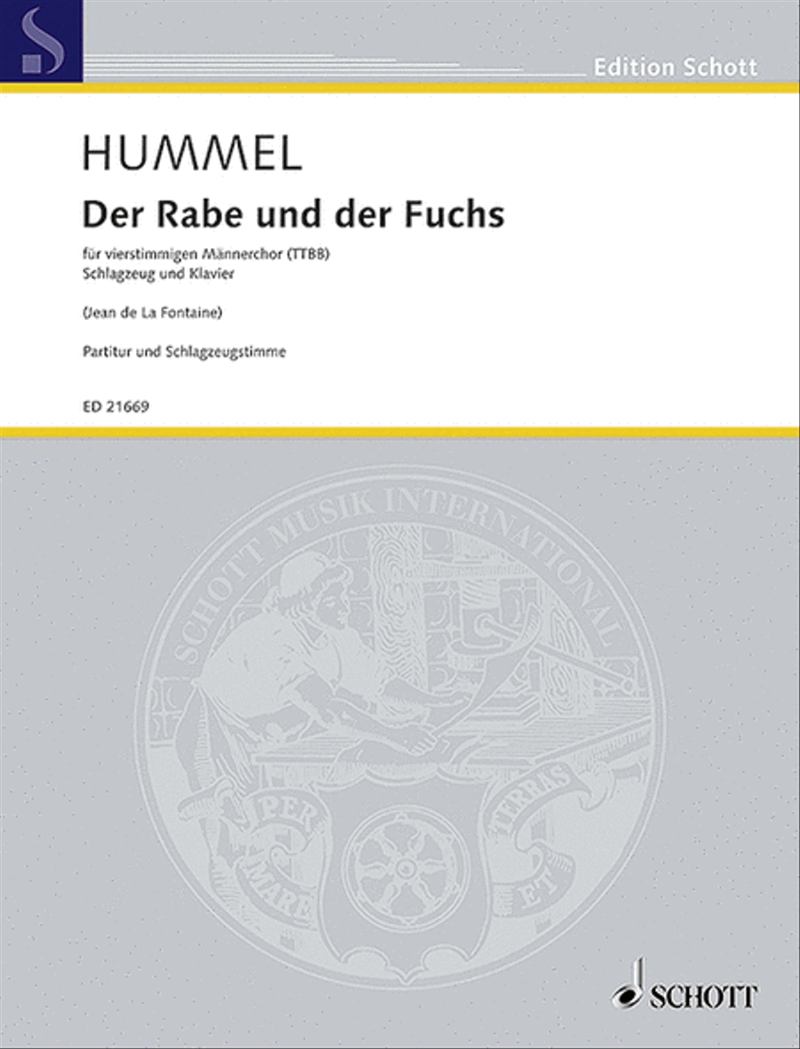 Der Rabe Und Der Fuchs Ttbb/percussion/piano Full Score (includes Separate Perc Part) TTBB scores gallery preview page 1