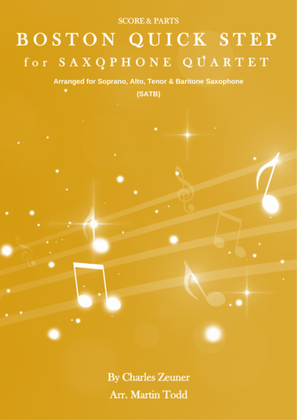 Book cover for Boston Quick Step for Saxophone Quartet (SATB)