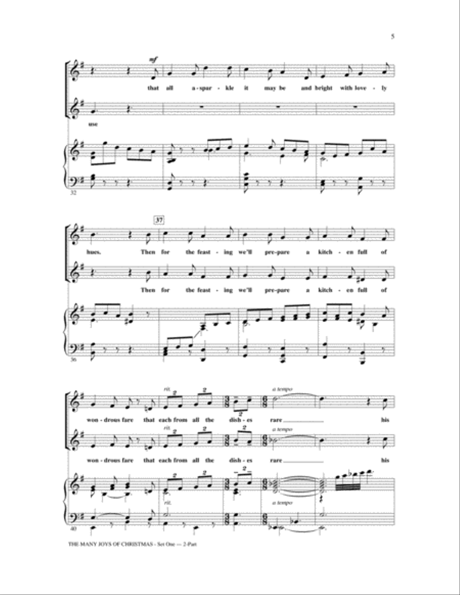 The Many Joys Of Christmas (featuring The Carols of Alfred Burt) Set 1 2-Part scores gallery preview page 4