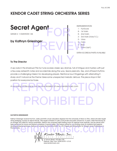 Secret Agent (Full Score)