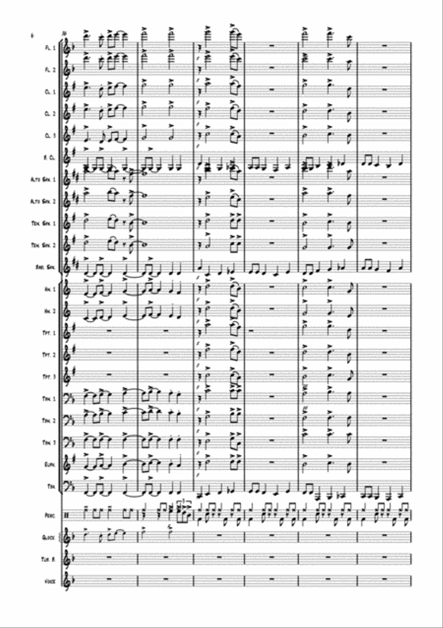 Silent Night Swing Concert Band scores gallery preview page 6