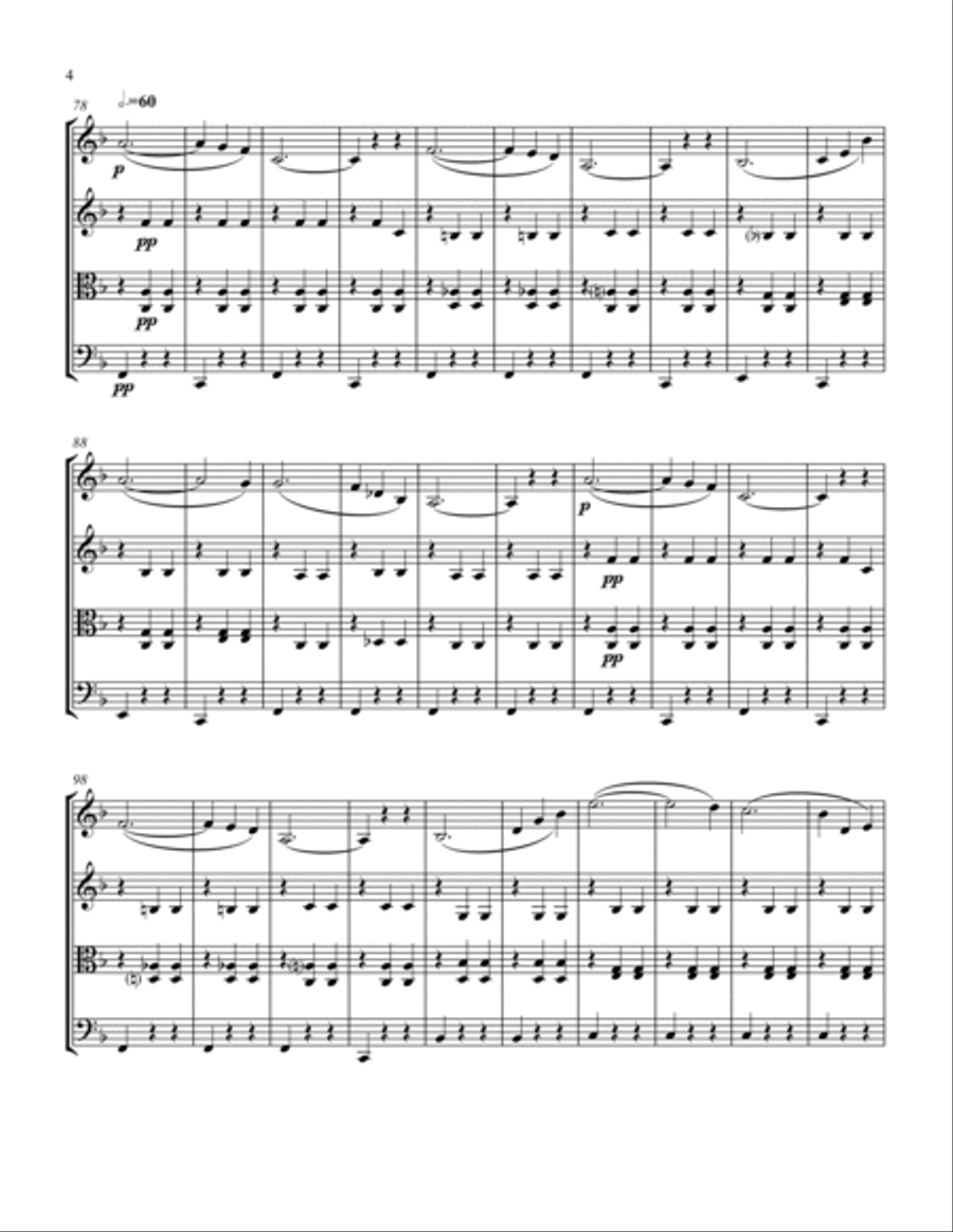 Aurora Waltz String Quartet scores gallery preview page 4