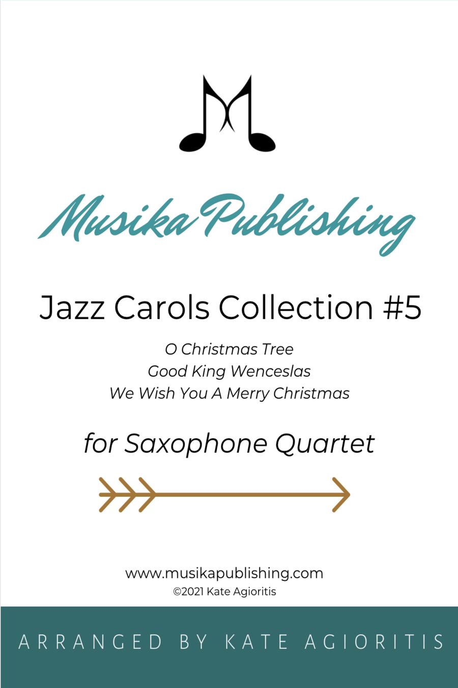 Jazz Carols Collection #5 - Saxophone Quartet (O Christmas Tree; Good King Wenceslas; We Wish You) Saxophone Quartet scores gallery preview page 1