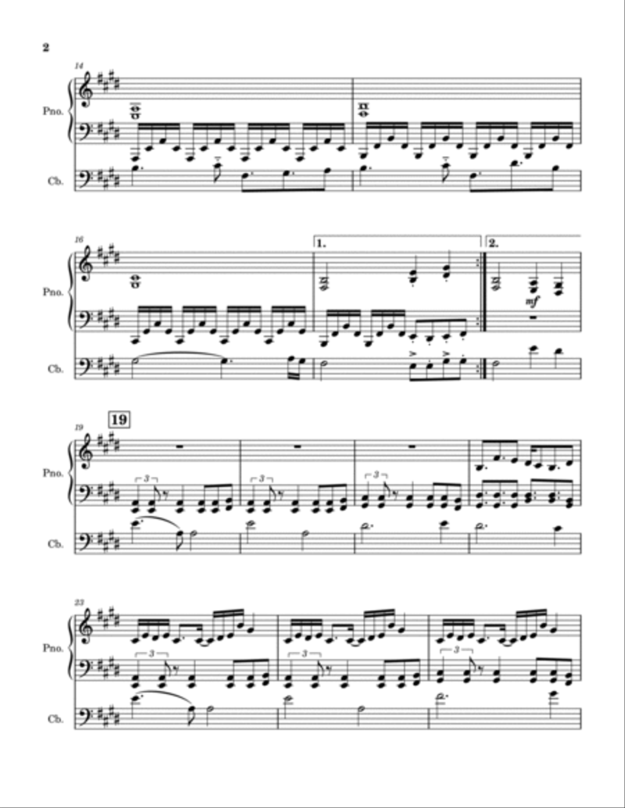 Bergentrückung Double Bass scores gallery preview page 2