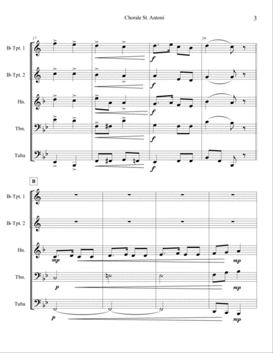 Chorale St. Antoni Brass Ensemble scores gallery preview page 4