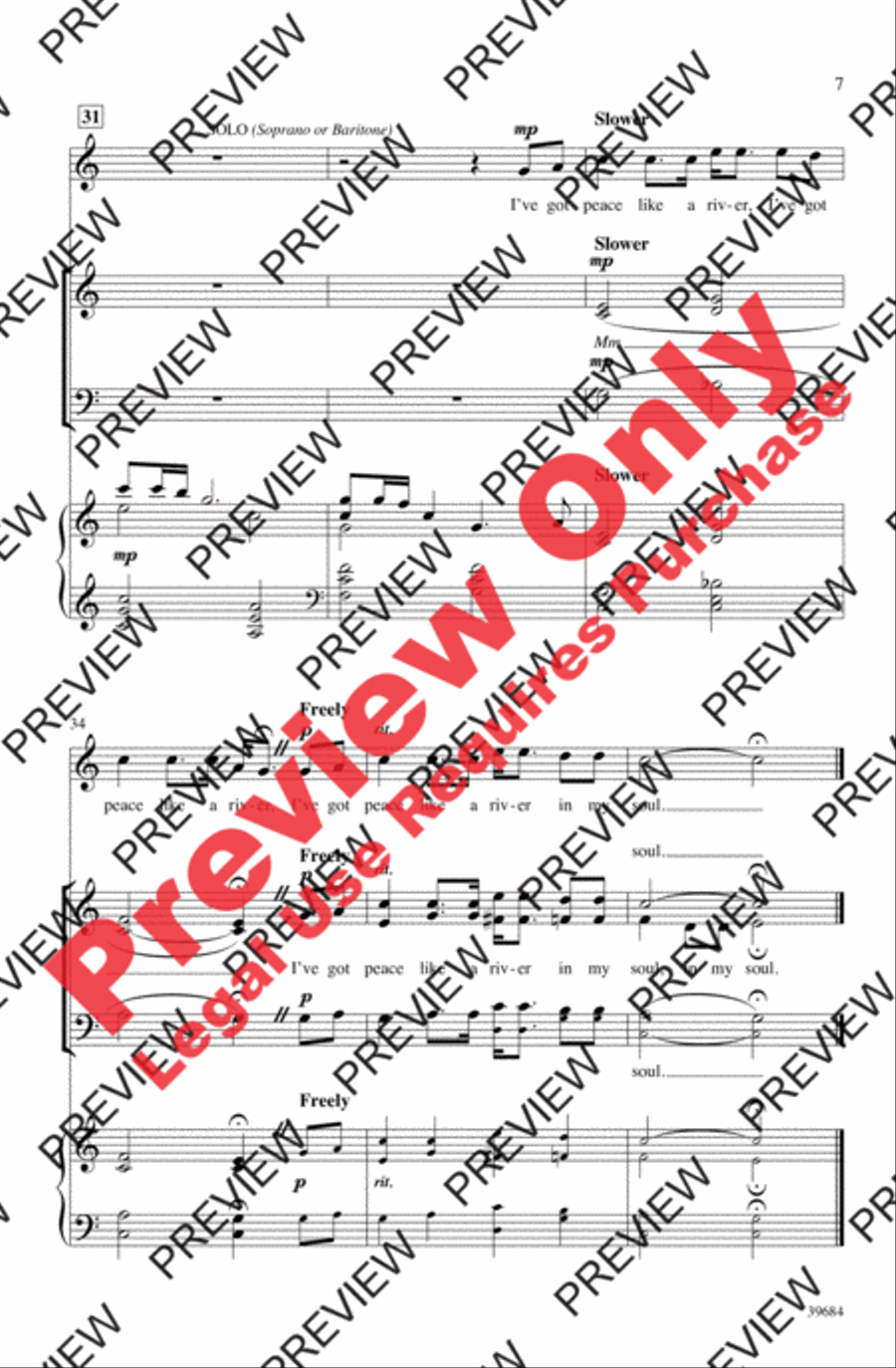 Peace Like a River 3-Part scores gallery preview page 7
