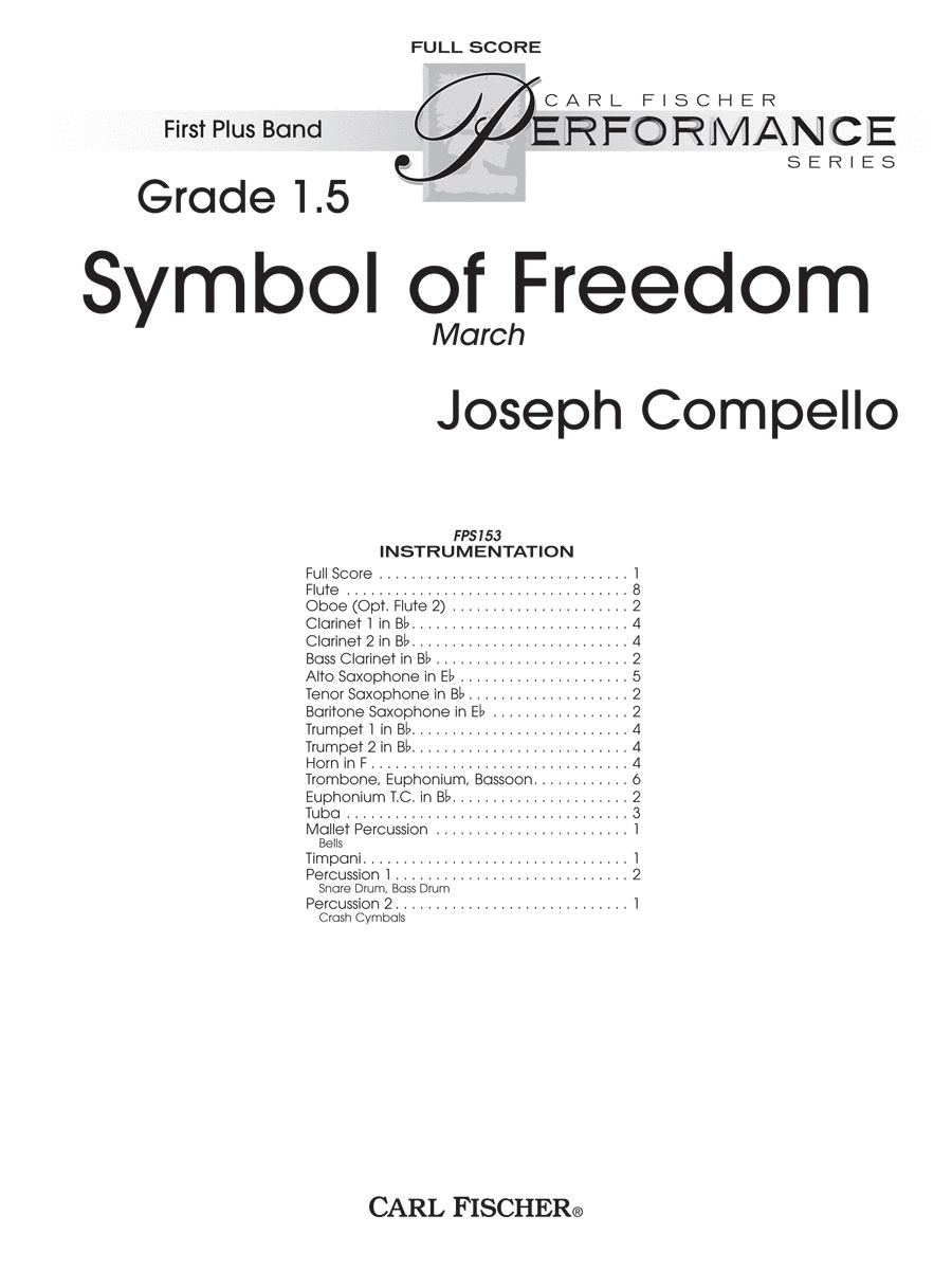 Symbol of Freedom Concert Band scores gallery preview page 1