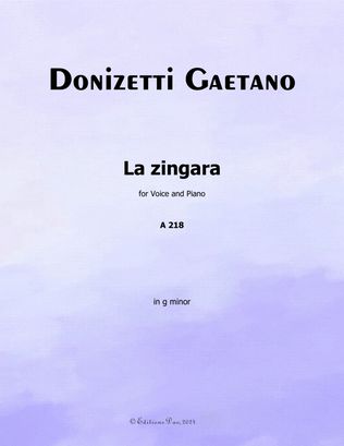 La Zingara, by Donizetti, in g minor