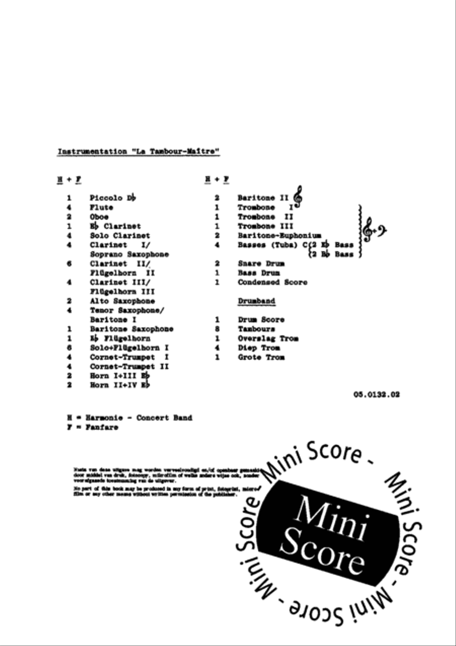 Le Tambour Maitre Fanfare Band scores gallery preview page 4