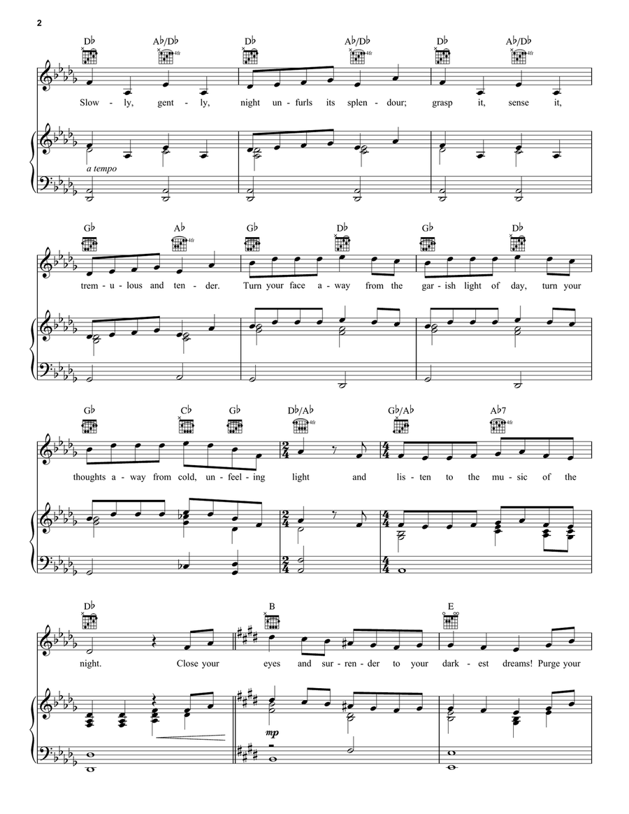 The Music Of The Night Guitar scores gallery preview page 2