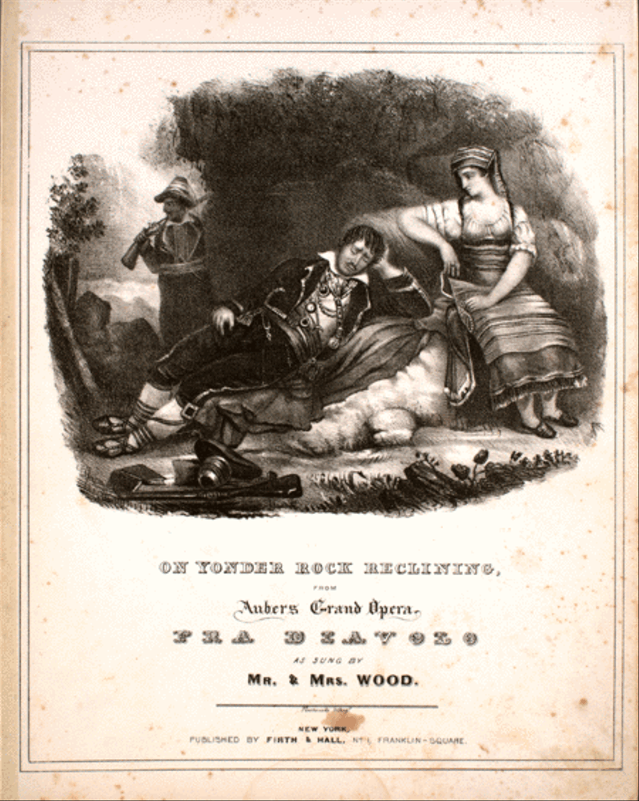 On Yonder Rock Reclining, From Auber's Grand Opera, Fra Diavolo Voice scores gallery preview page 1