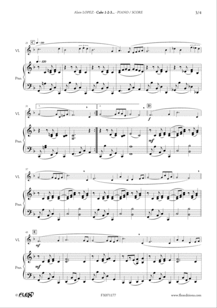 Cube 1-2-3... Violin Solo scores gallery preview page 3