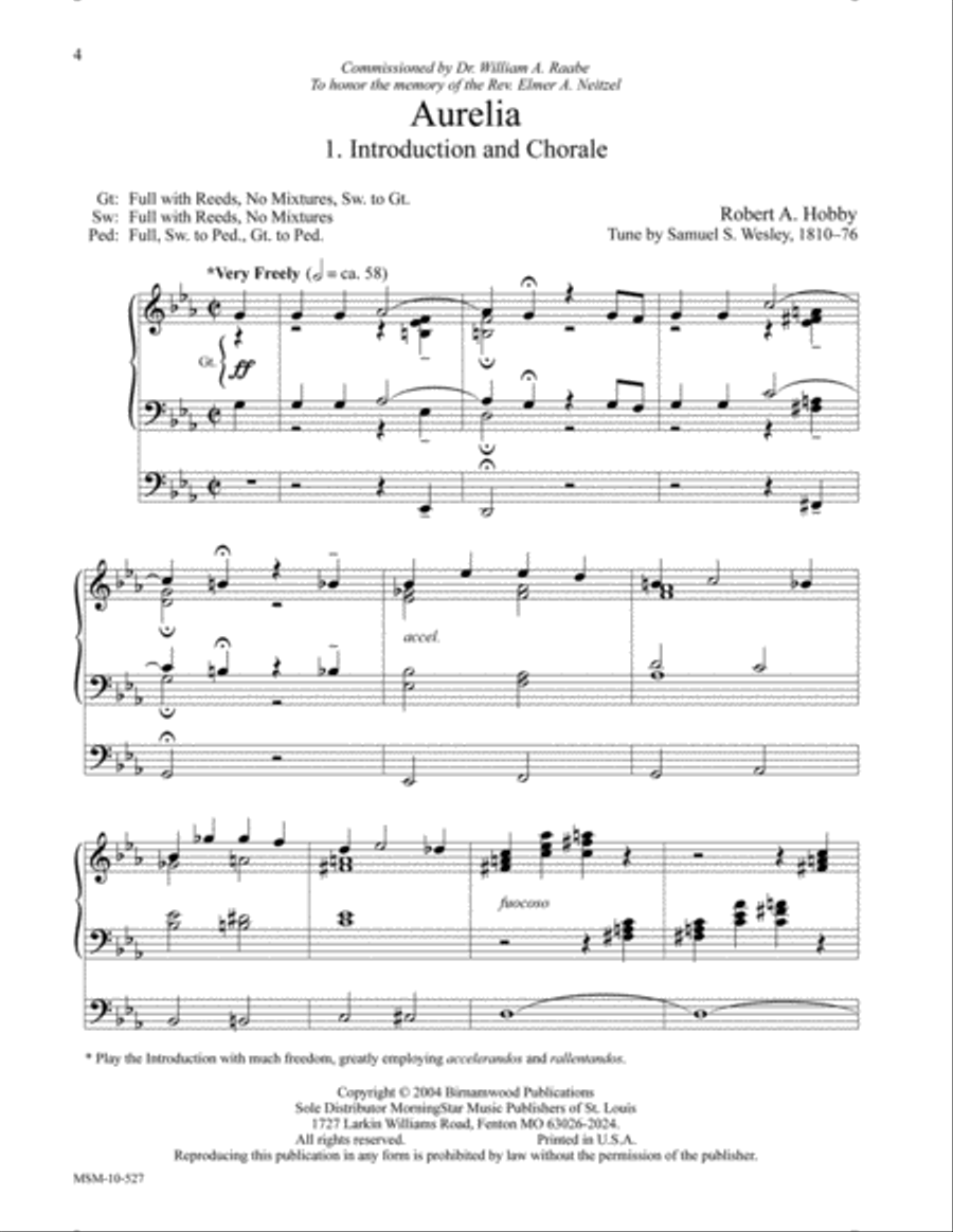 The Church's One Foundation (Suite on Aurelia) Organ scores gallery preview page 3