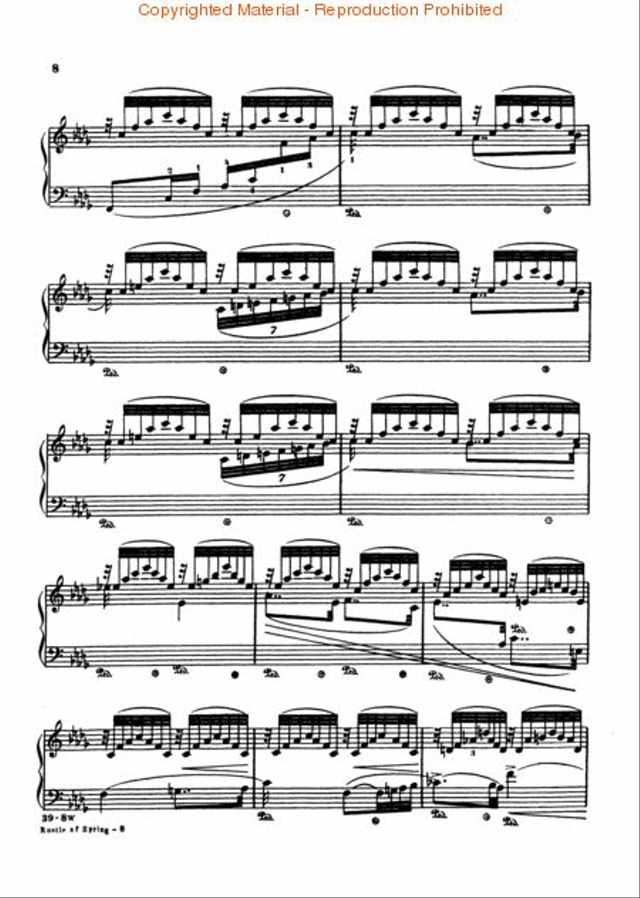Rustle of Spring, Op. 32, No. 3 Piano scores gallery preview page 4