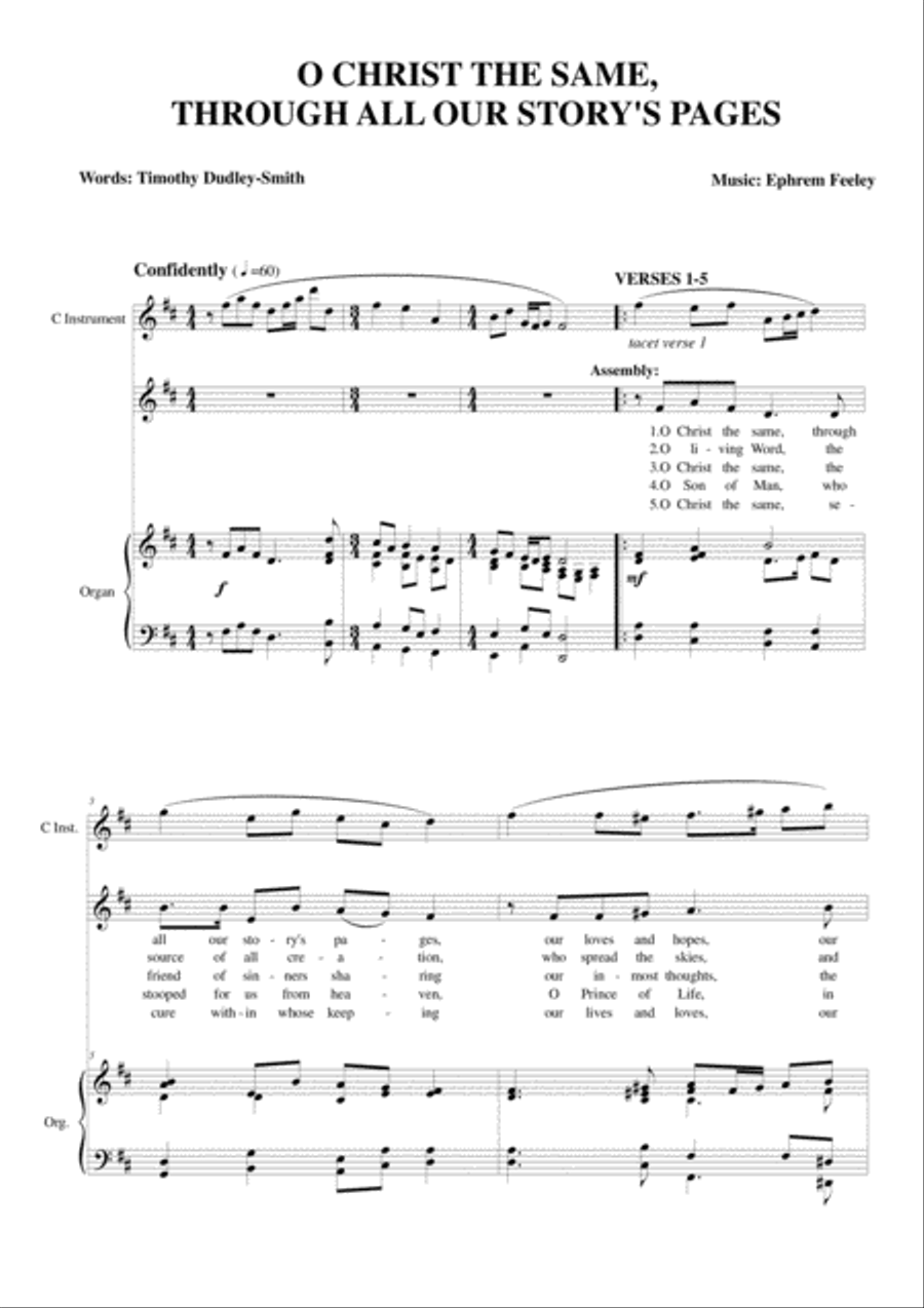 O Christ the Same, Through All Our Story's Pages Choir scores gallery preview page 2