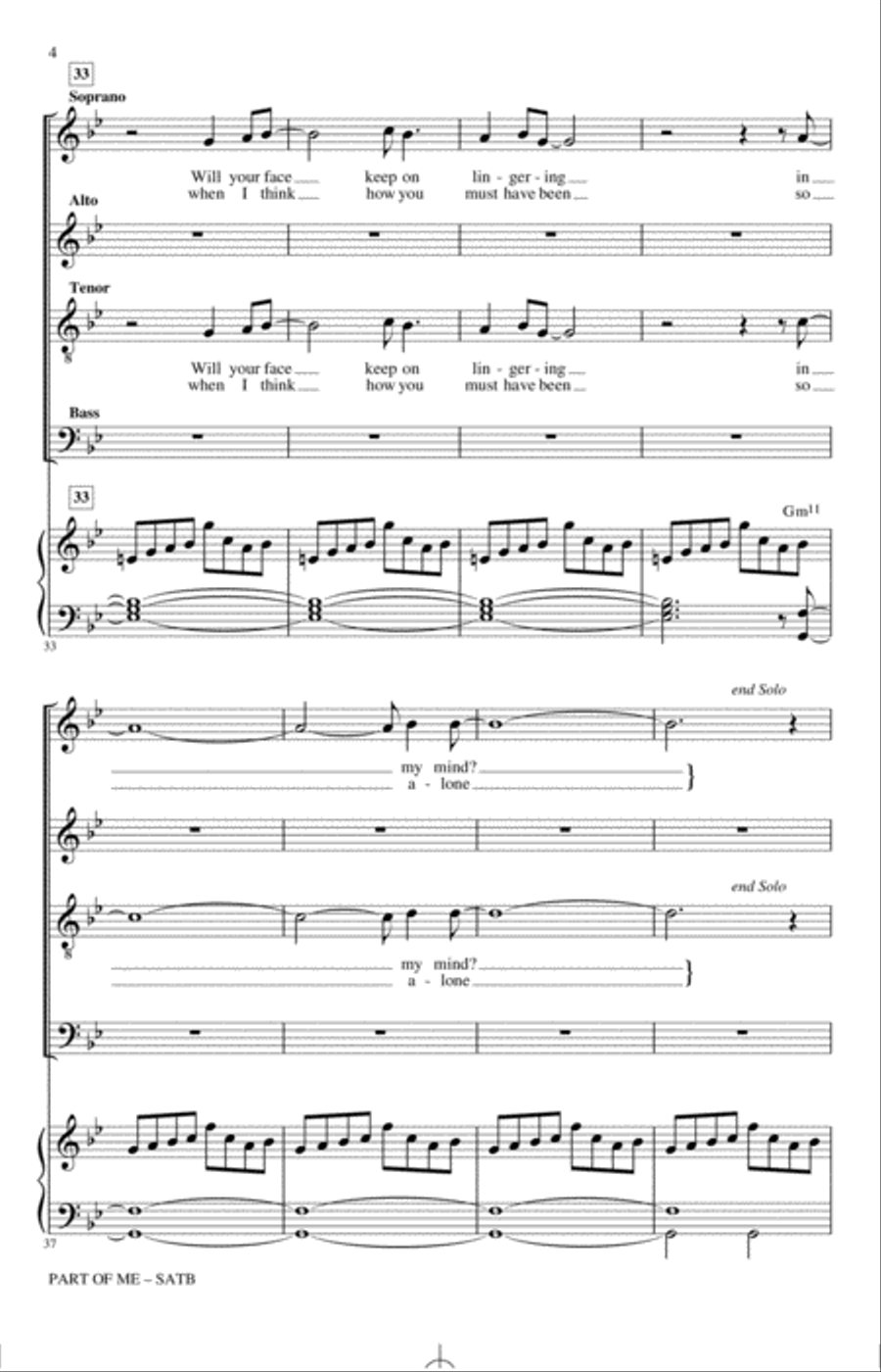 Part Of Me (from Dear Evan Hansen) (arr. Roger Emerson) 4-Part scores gallery preview page 3