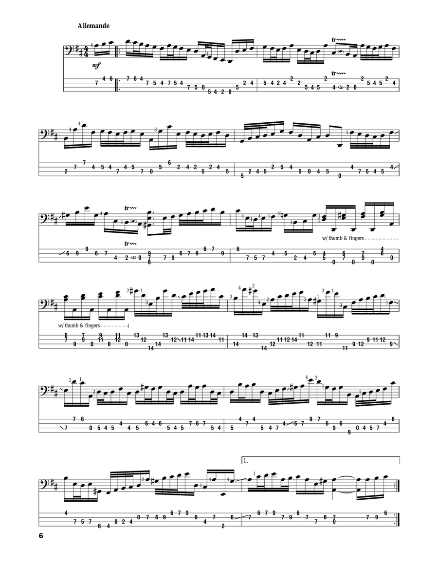 Cello Suite No. 3 In C Major, BWV 1009 Cello scores gallery preview page 6