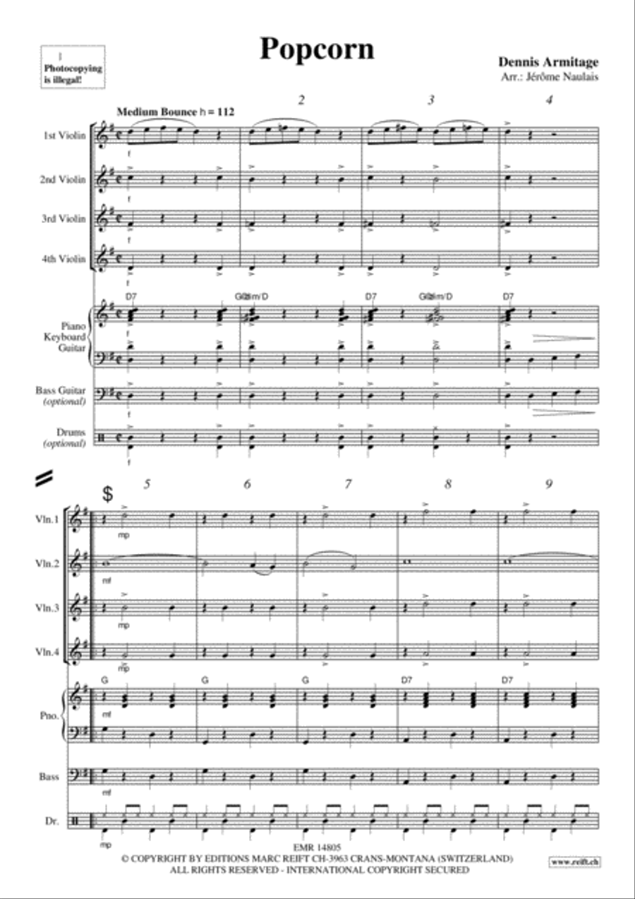Popcorn Violin scores gallery preview page 3