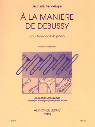 Book cover for In The Style Of Debussy, For Trombone And Piano