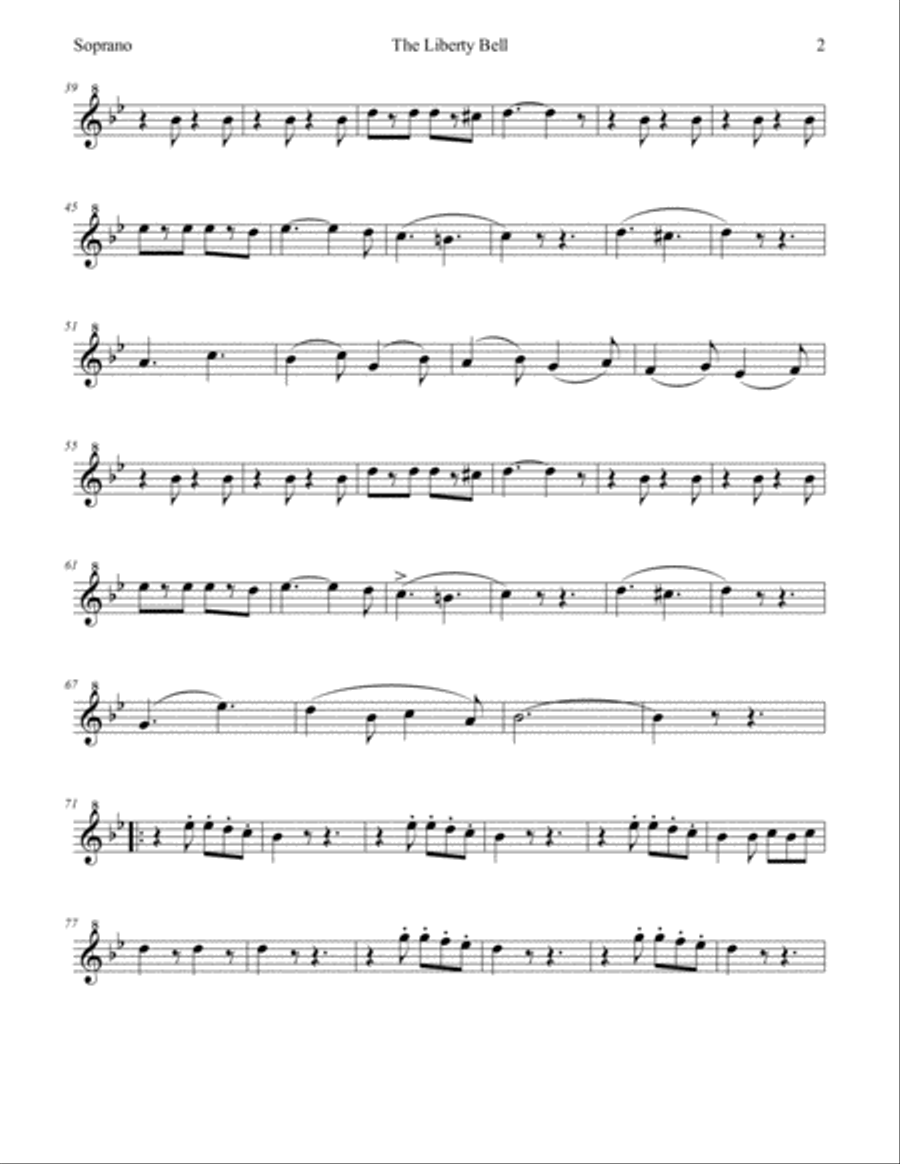 Liberty Bell (March) for Recorder Sextet Recorder scores gallery preview page 5