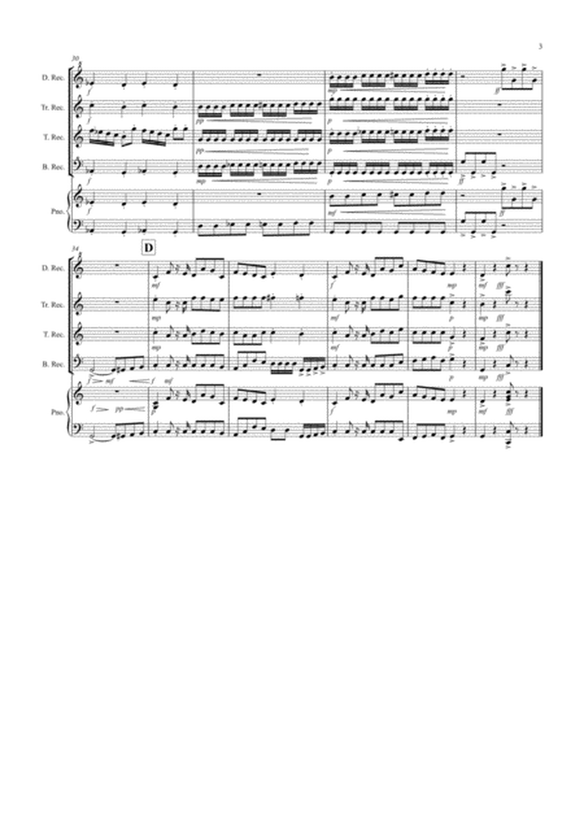 Miniature Overture (Fantasia from Nutcracker) for Recorder Quartet image number null