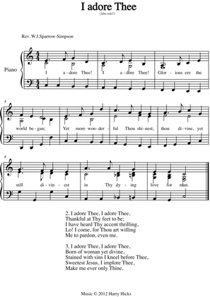 I adore Thee. A new tune to a beautiful Good Friday hymn.