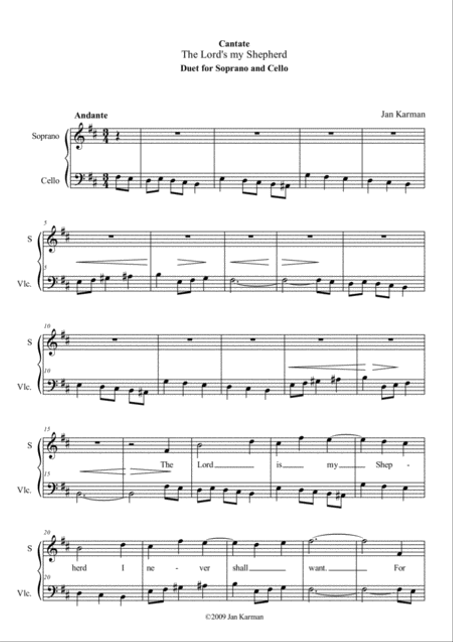 The Lord is my Shepherd High Voice scores gallery preview page 1