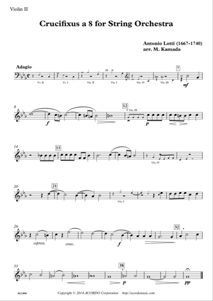 Crucifixus a 8 for String Orchestra String Orchestra scores gallery preview page 5