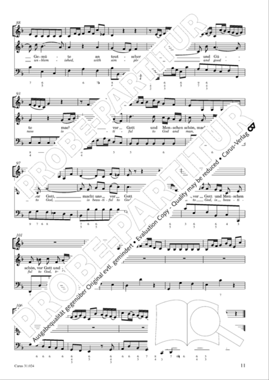 A conscience pure (Ein ungefarbt Gemute) 4-Part scores gallery preview page 12