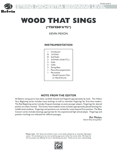 Wood That Sings: Score
