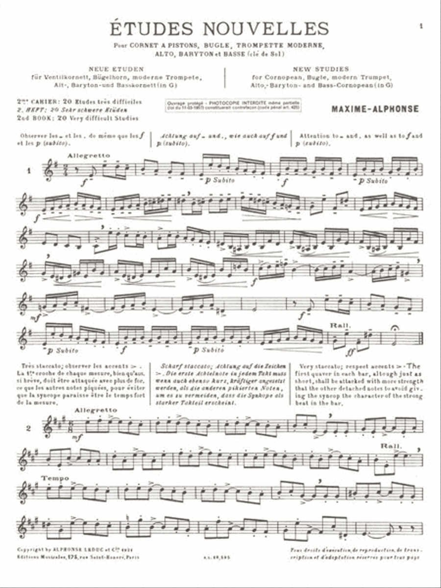 Etudes Nouvelles - Volume 2 Trumpet Solo scores gallery preview page 2