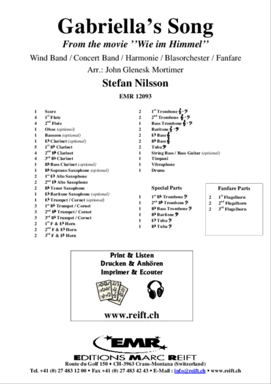 Gabriella's Song Concert Band scores gallery preview page 2
